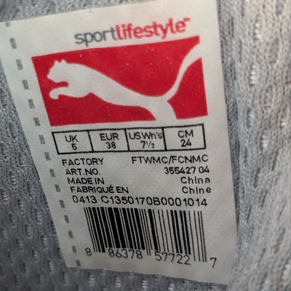 Puma Women's Sky Wedge Fashion Sneaker - Limestone Gray / Fluorescent Peach (Pre - Picture 6 of 7